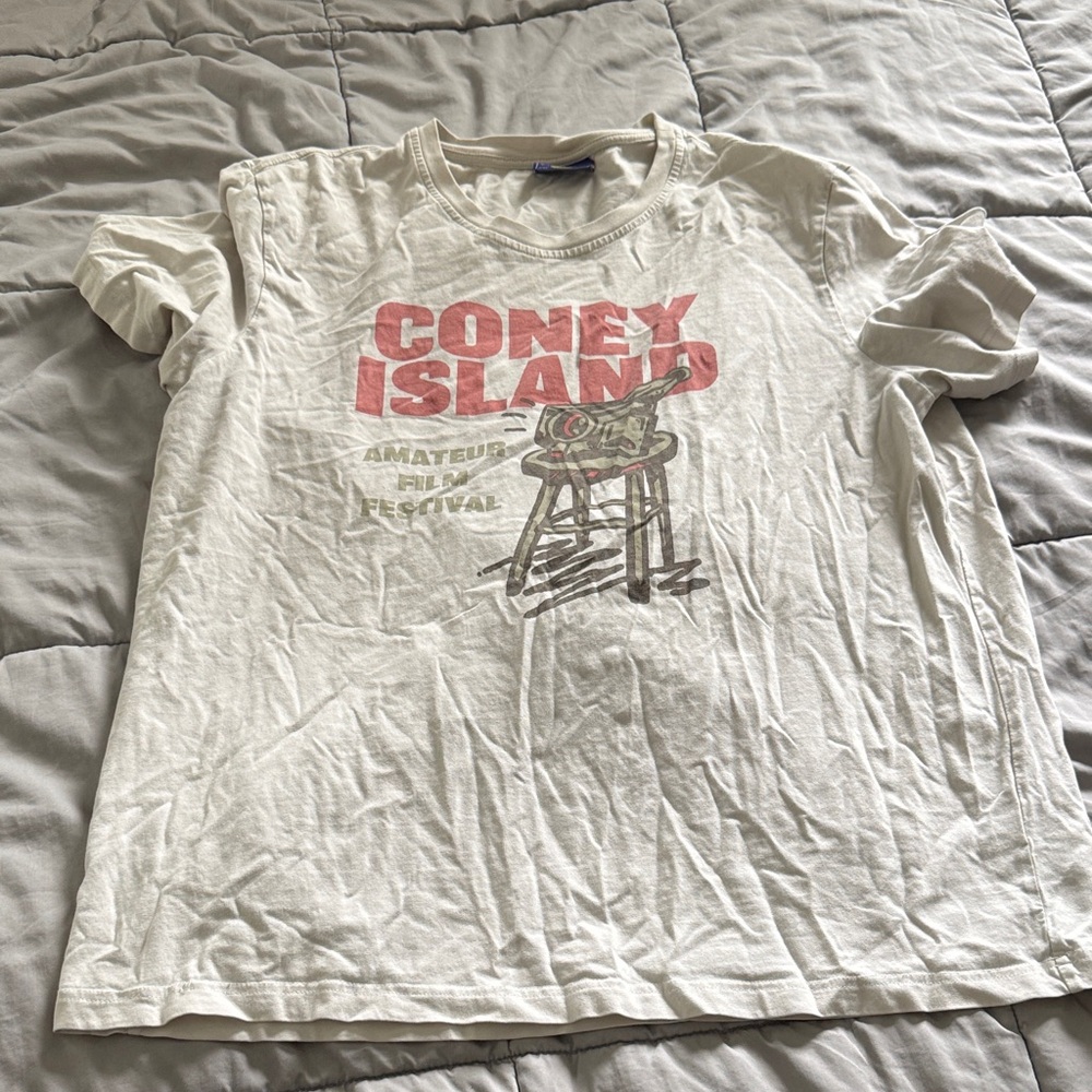 Coney Island Graphic Short Sleeve Tee - White